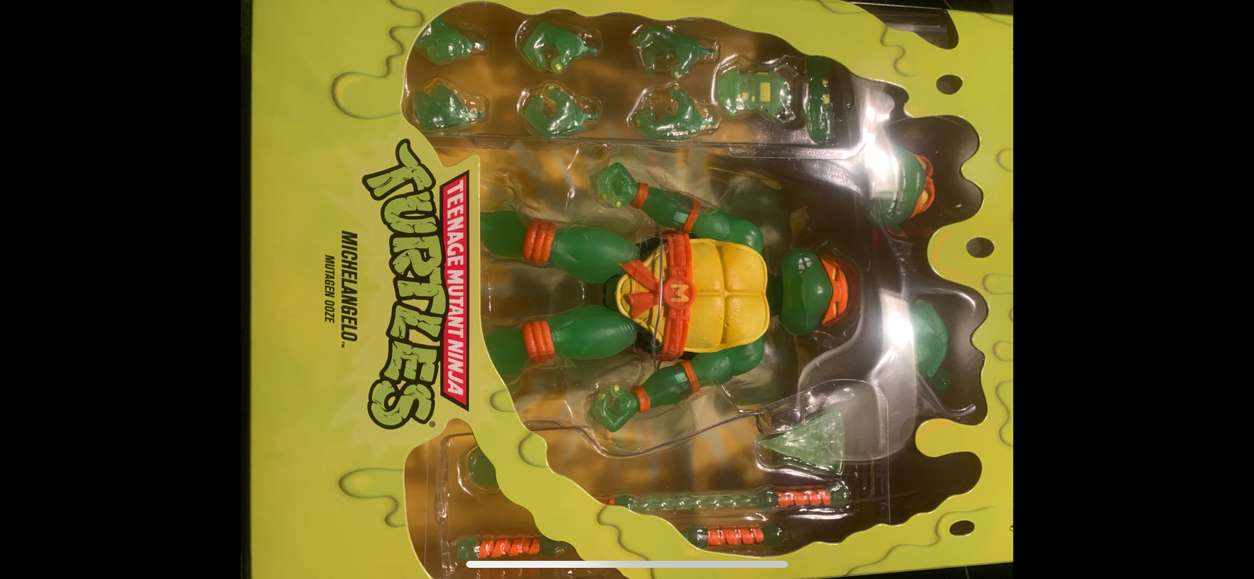 Super7 TMNT Ultimates Michelangelo figurina fosforescenta