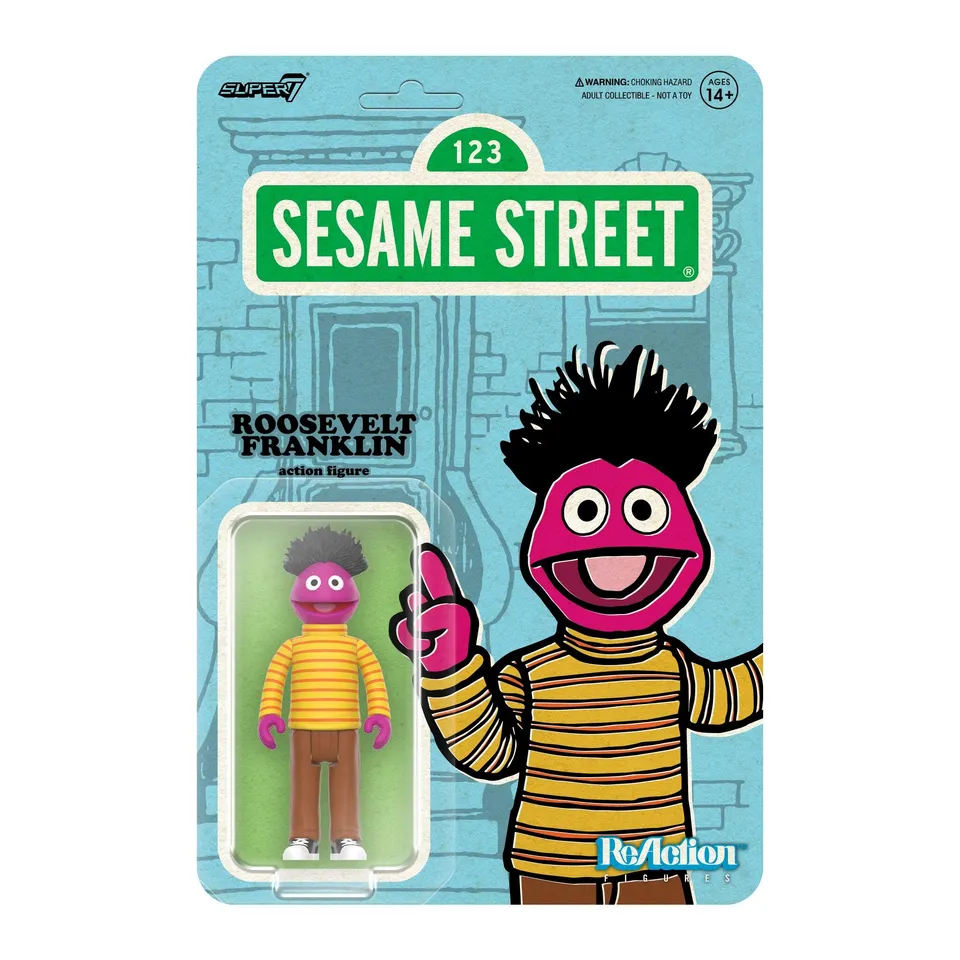 Super7 Sesame Street ReAction Roosevelt Franklin figurina 9,5cm