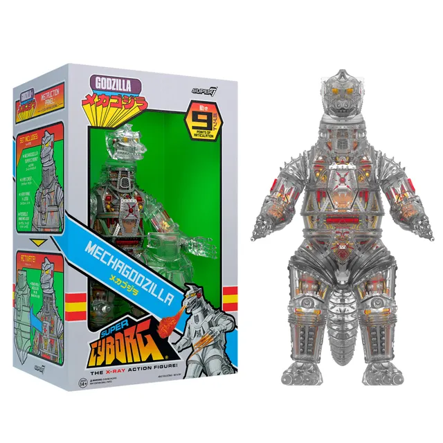 Super7 Toho Super Cyborg MechaGodzilla figura 28 cm clear