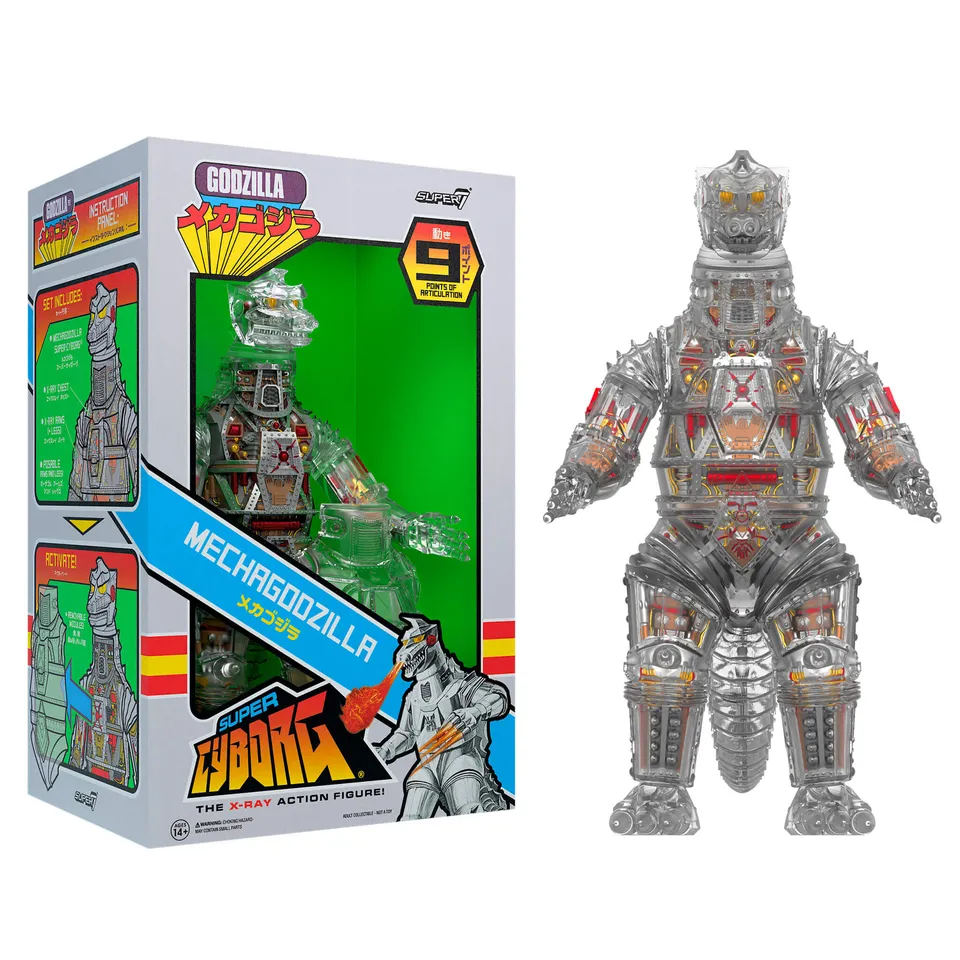 Super7 Toho Super Cyborg MechaGodzilla figura 28 cm clear