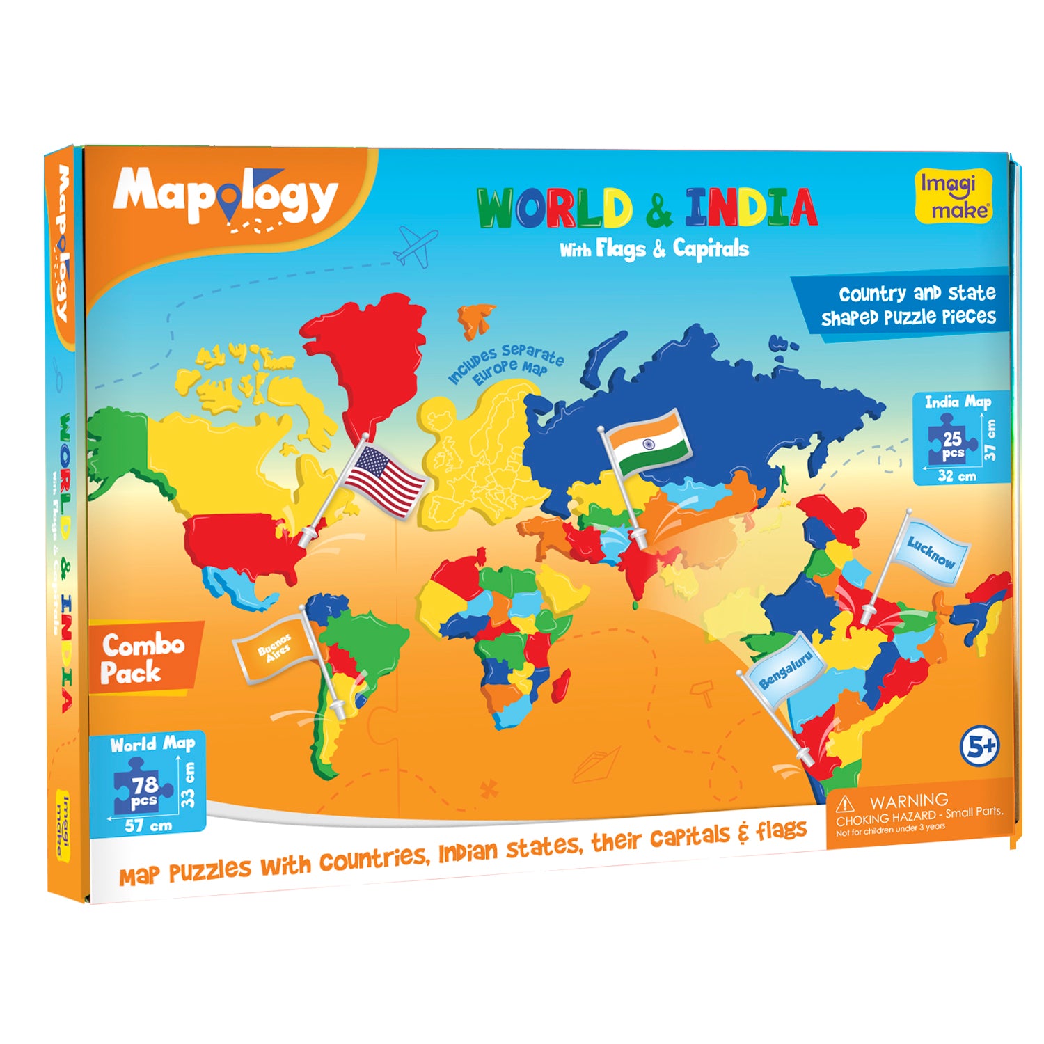 Imagimake Mapology puzzle India Lume monumente 3D