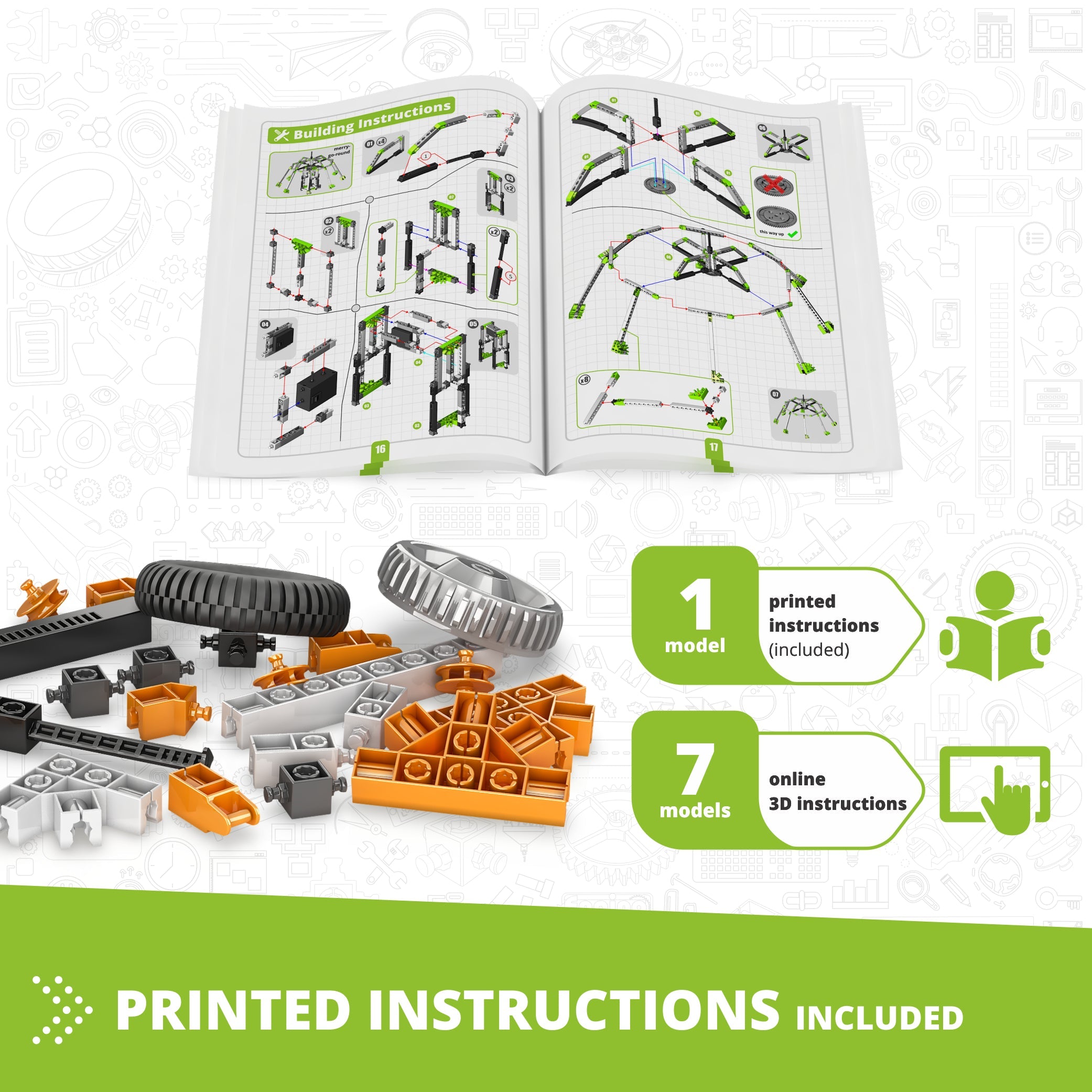Engino Discovering STEM Amusement Park set constructie 8 modele 9+