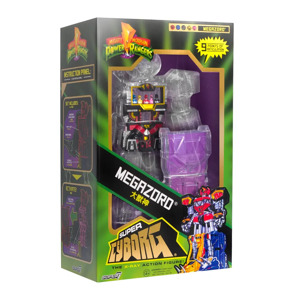 Super7 Super Cyborg Megazord figurina transparent 28 cm