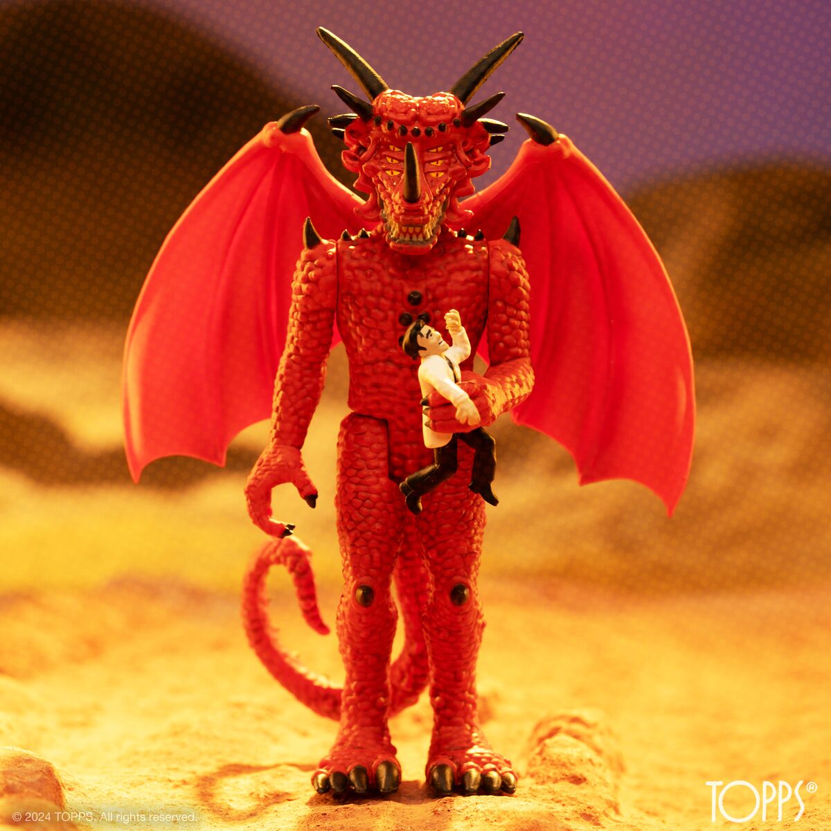 Super7 ReAction Dinosaurs Attack Supreme Evil figurina rosie