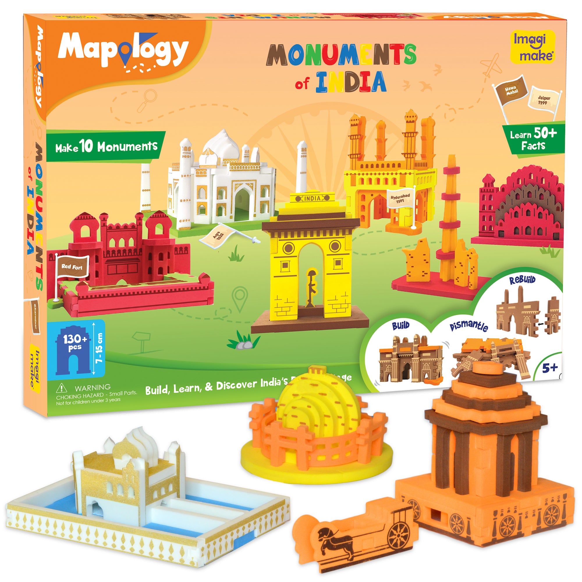Imagimake Mapology 3D Combo Kit puzzle 3D monumente India