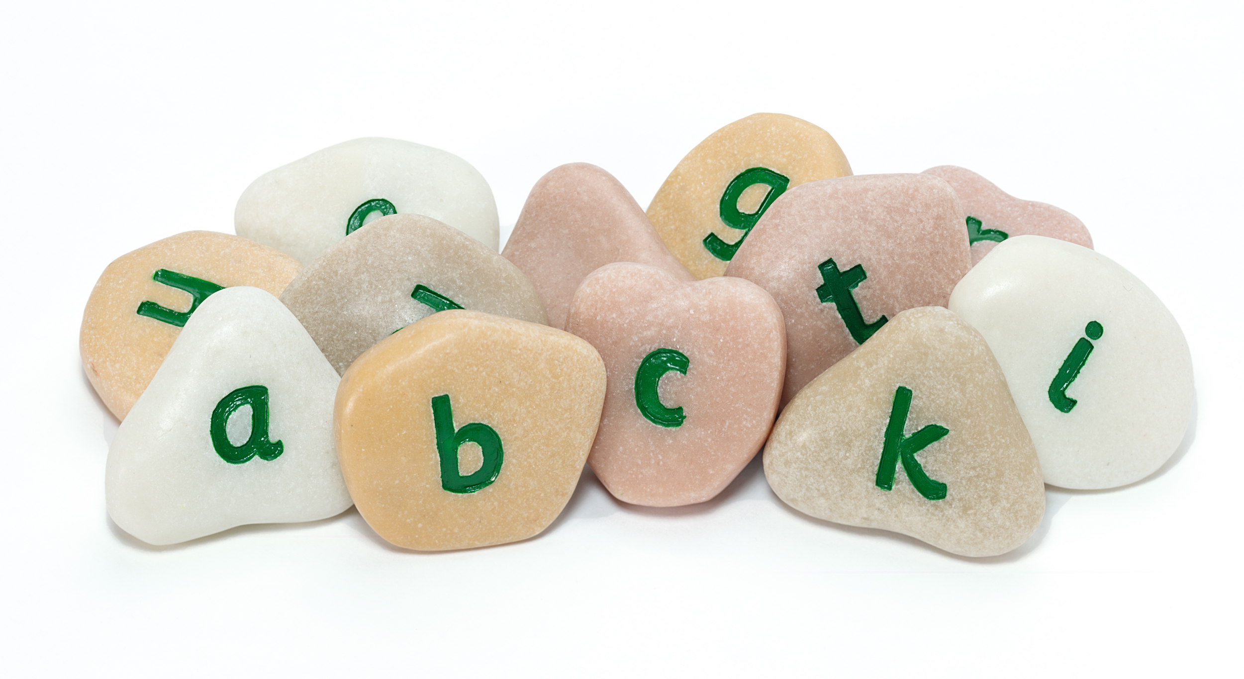 Yellow Door Alphabet Pebbles set 50 pietre formare cuvinte