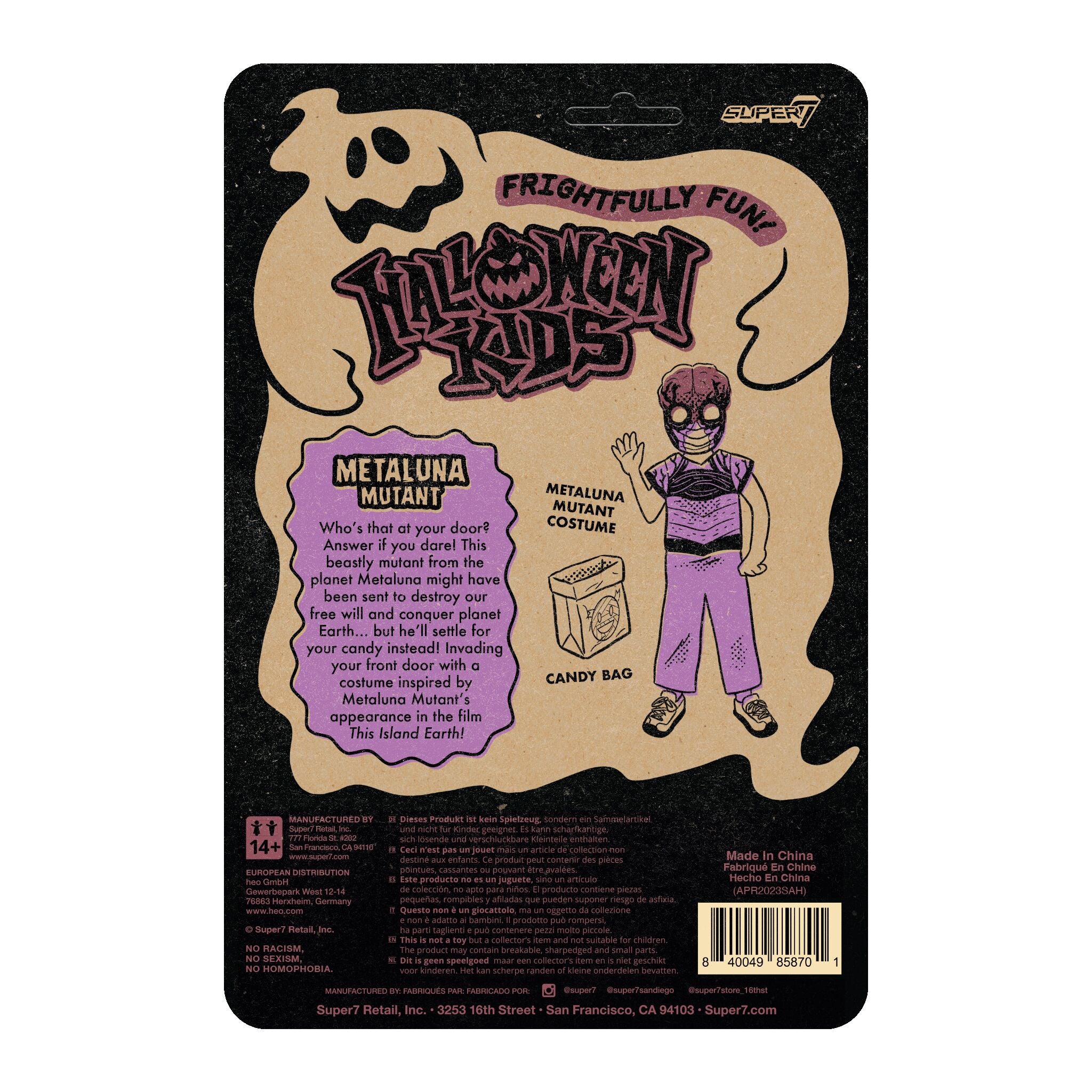 Super7 Halloween Kids ReAction Metaluna Mutant Girl figurina costum