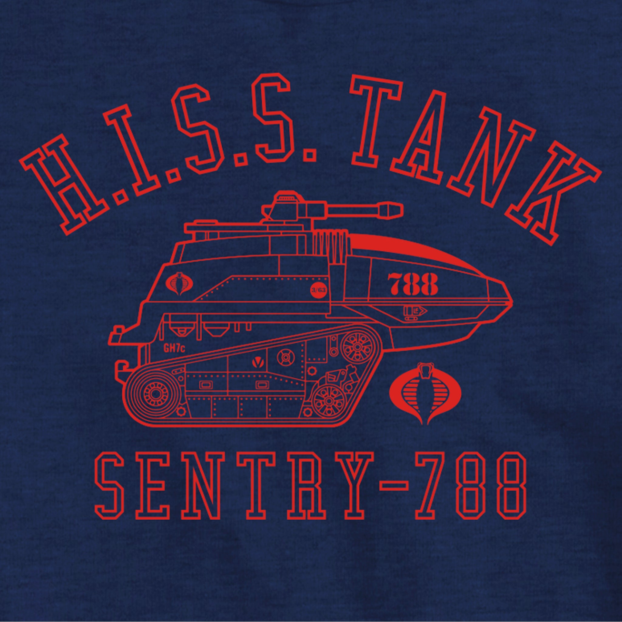 Super7 G.I. Joe Hiss Tank tricou bleumarin bumbac