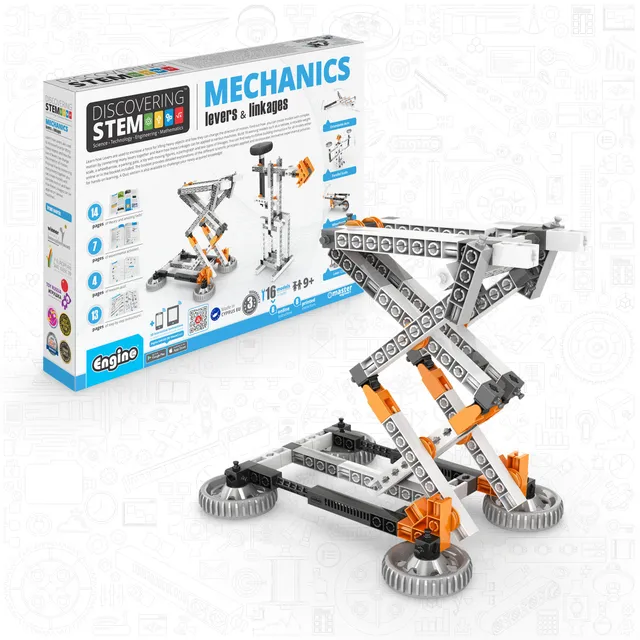 Engino Discovering STEM Levers Linkages set constructie 16 modele 9+ ani