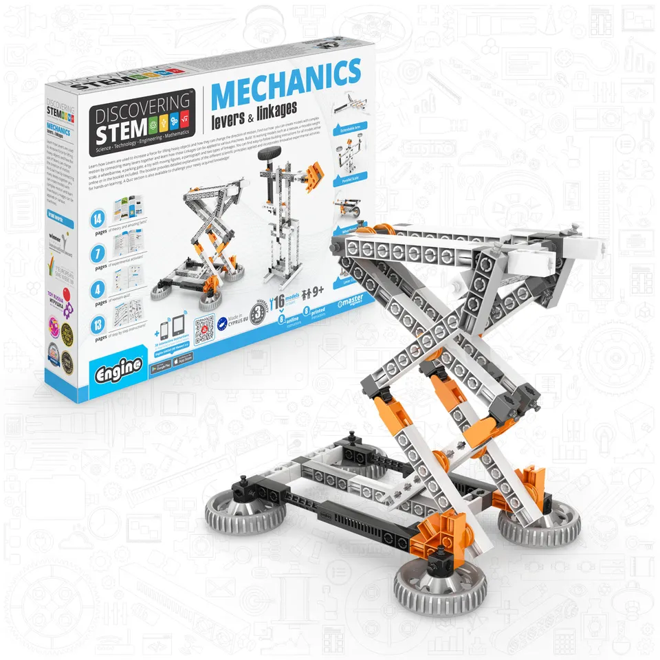 Engino Discovering STEM Levers Linkages set constructie 16 modele 9+ ani