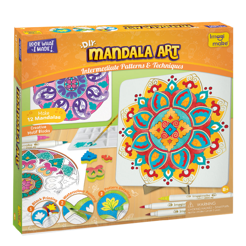 Imagimake Mandala set pictura acuarela 3 panze motive
