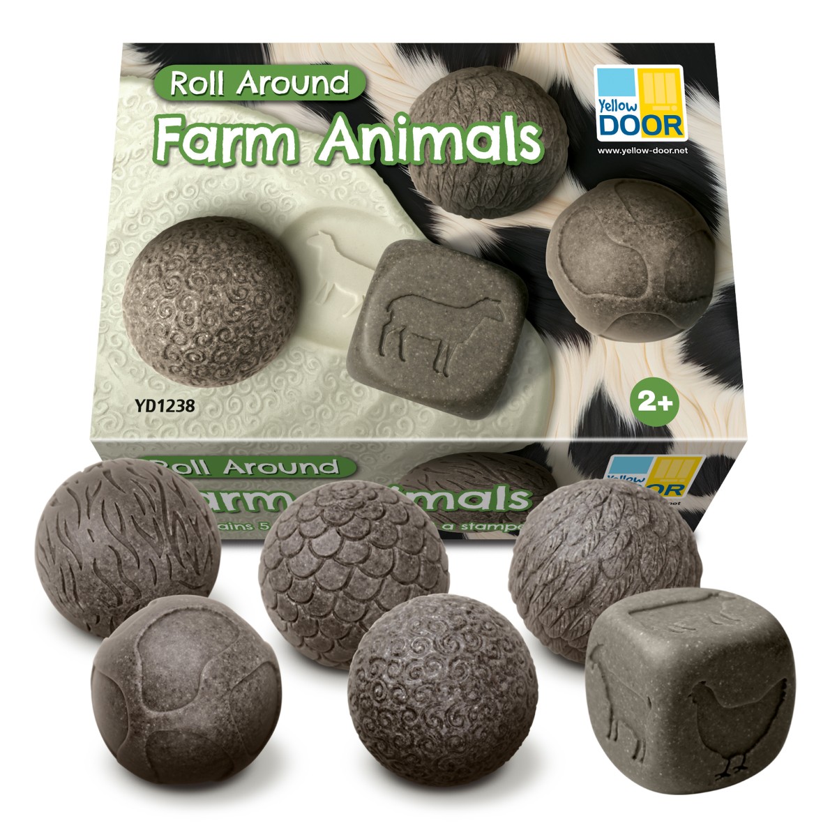 Yellow Door Roll Around role animale ferma 5 buc + stampila