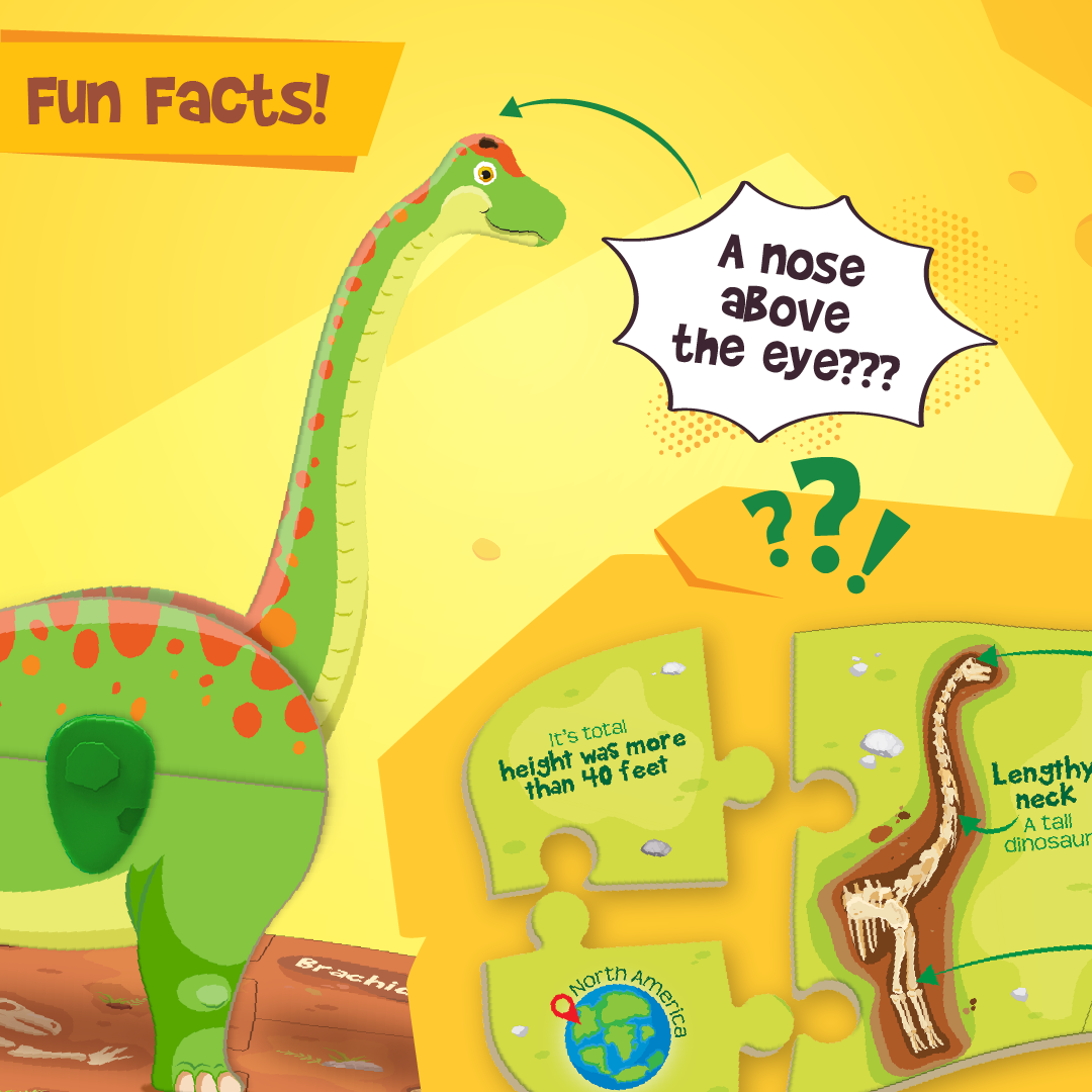 Imagimake Dinos Eggs set dinozauri 3 buc fosforescent