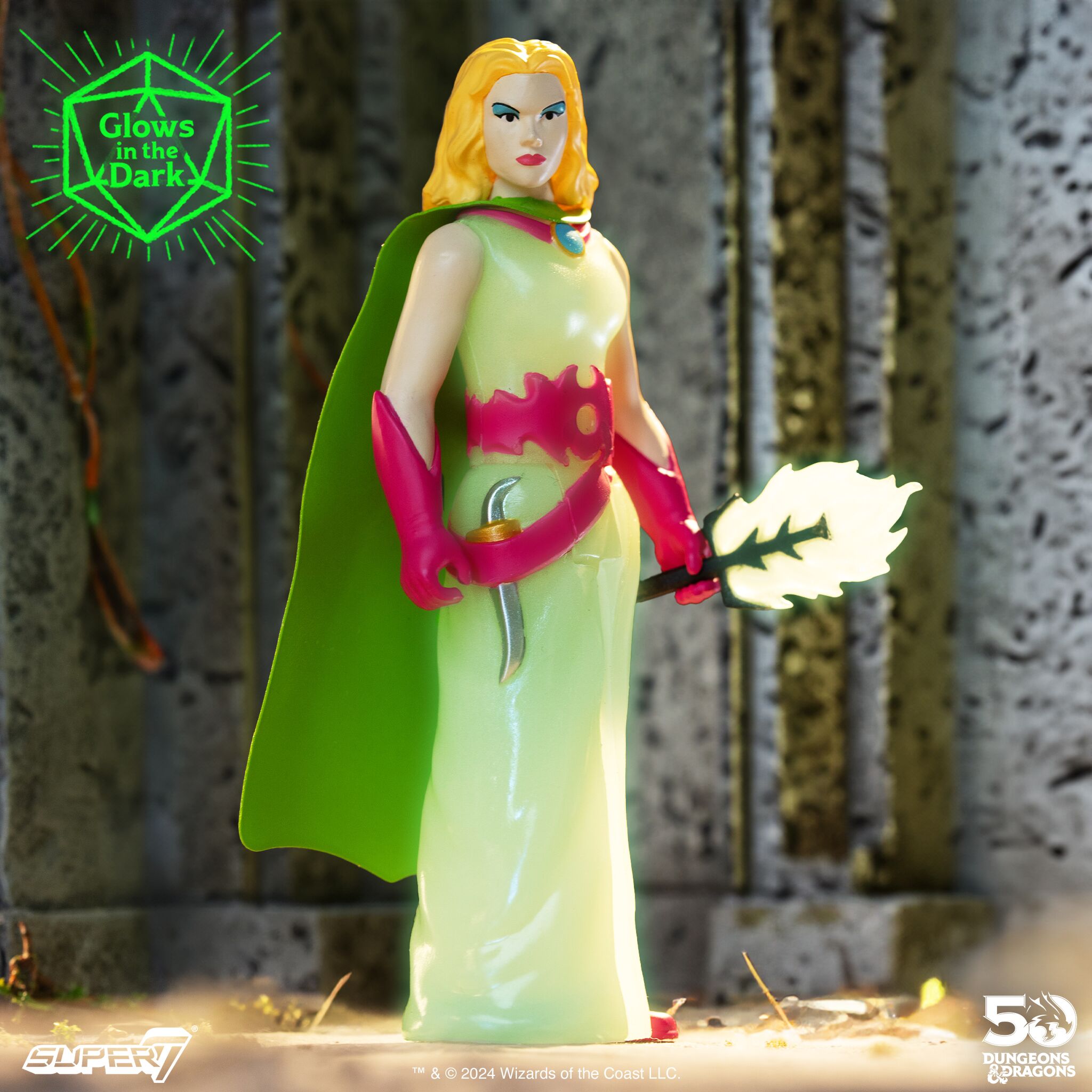 Super7 ReAction D&D Sorceress Glow figurina fosforescenta