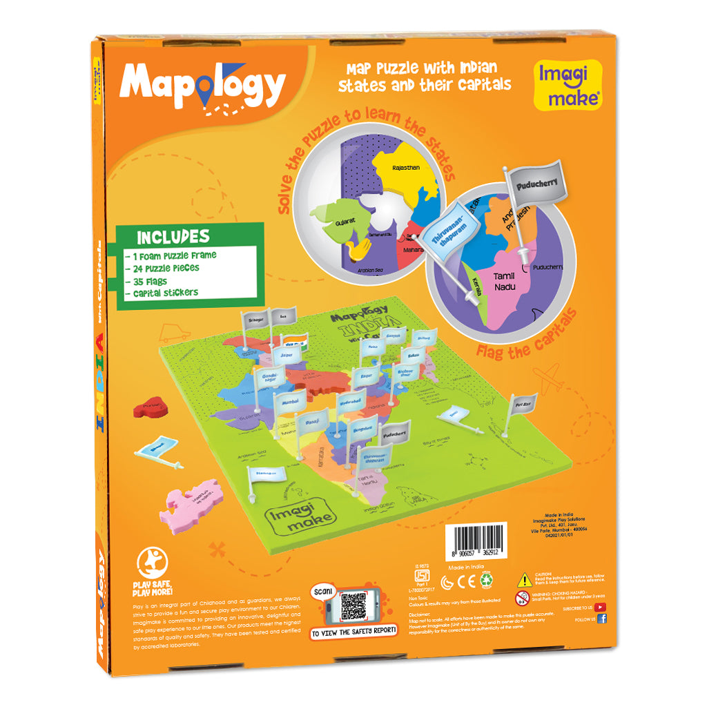 Imagimake Mapology India puzzle harta capitale 5-9 ani