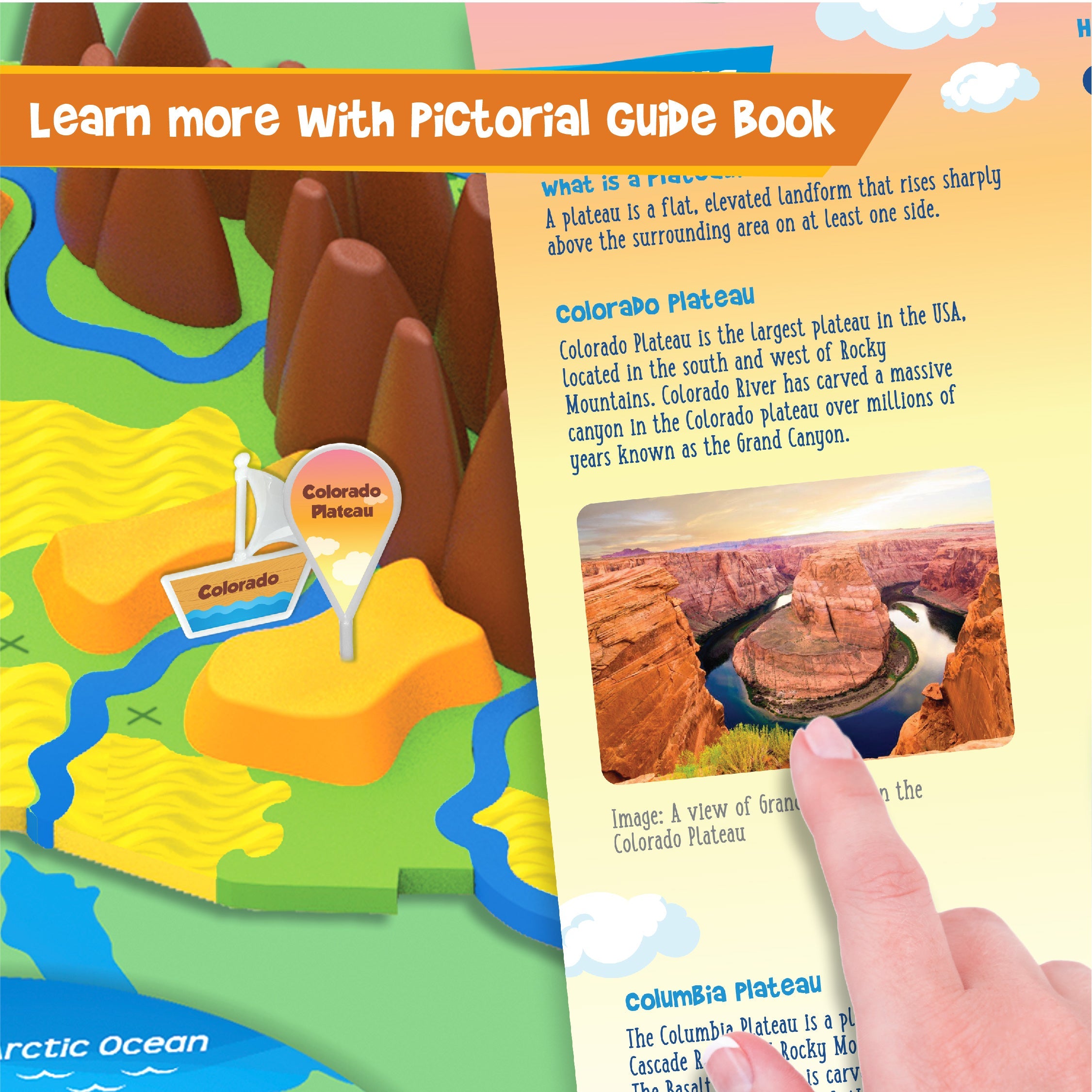 Imagimake Mapology SUA puzzle harta relief 50 repere