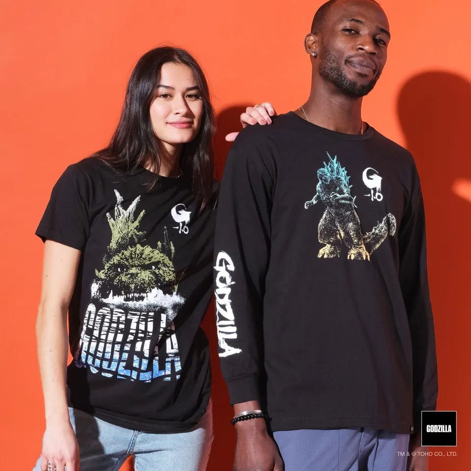 Super7 Toho Godzilla Minus One tricou mânecă lungă negru bumbac