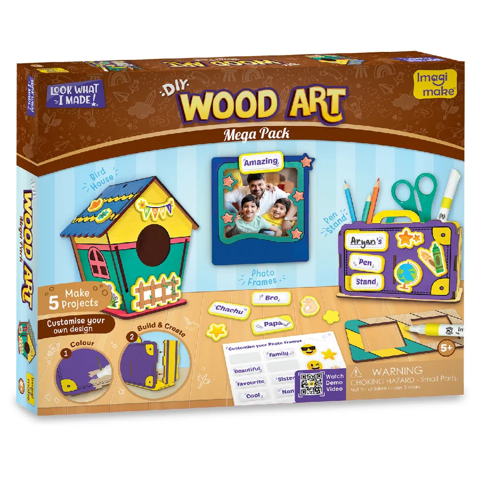 Imagimake Wood Art mega pack lemn rame 5 ani+