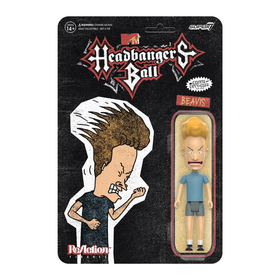 Super7 ReAction Beavis Headbanger's Ball Wave 3 figurină metal