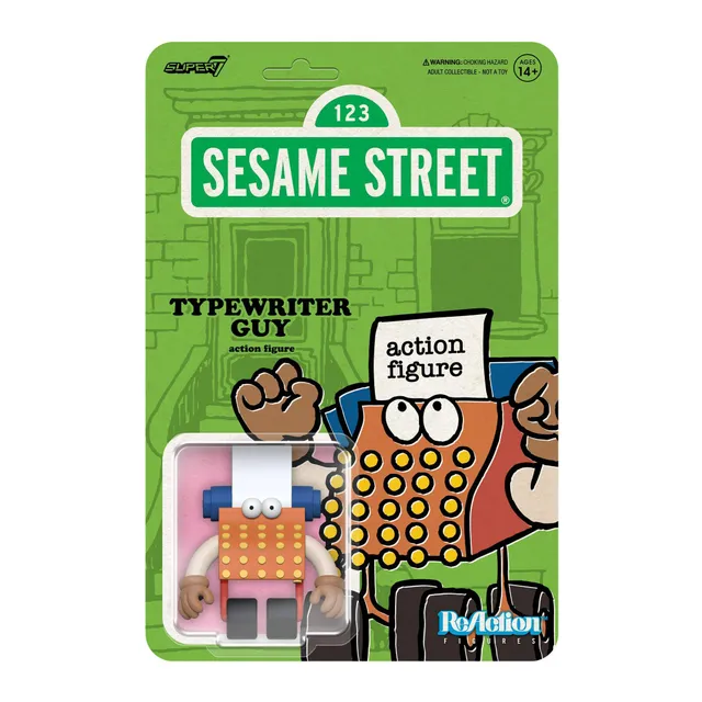 Super7 Sesame Street ReAction Typewriter Guy figurina 6 cm