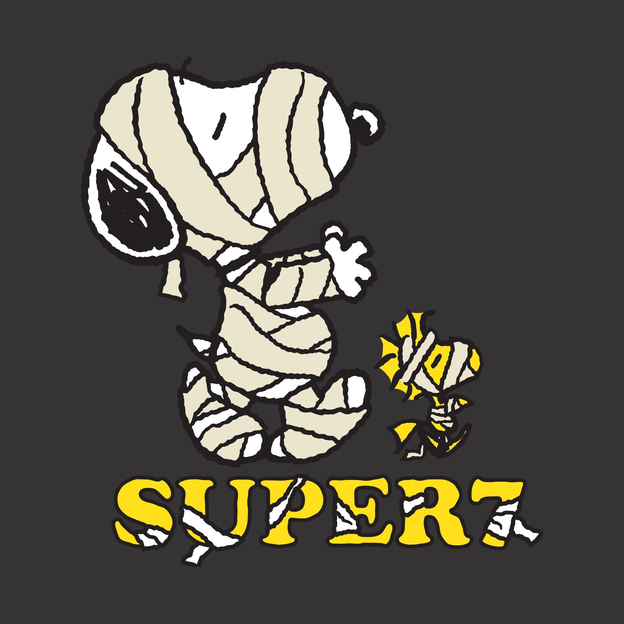 Super7 Peanuts Snoopy Mummy tricou bumbac negru Halloween