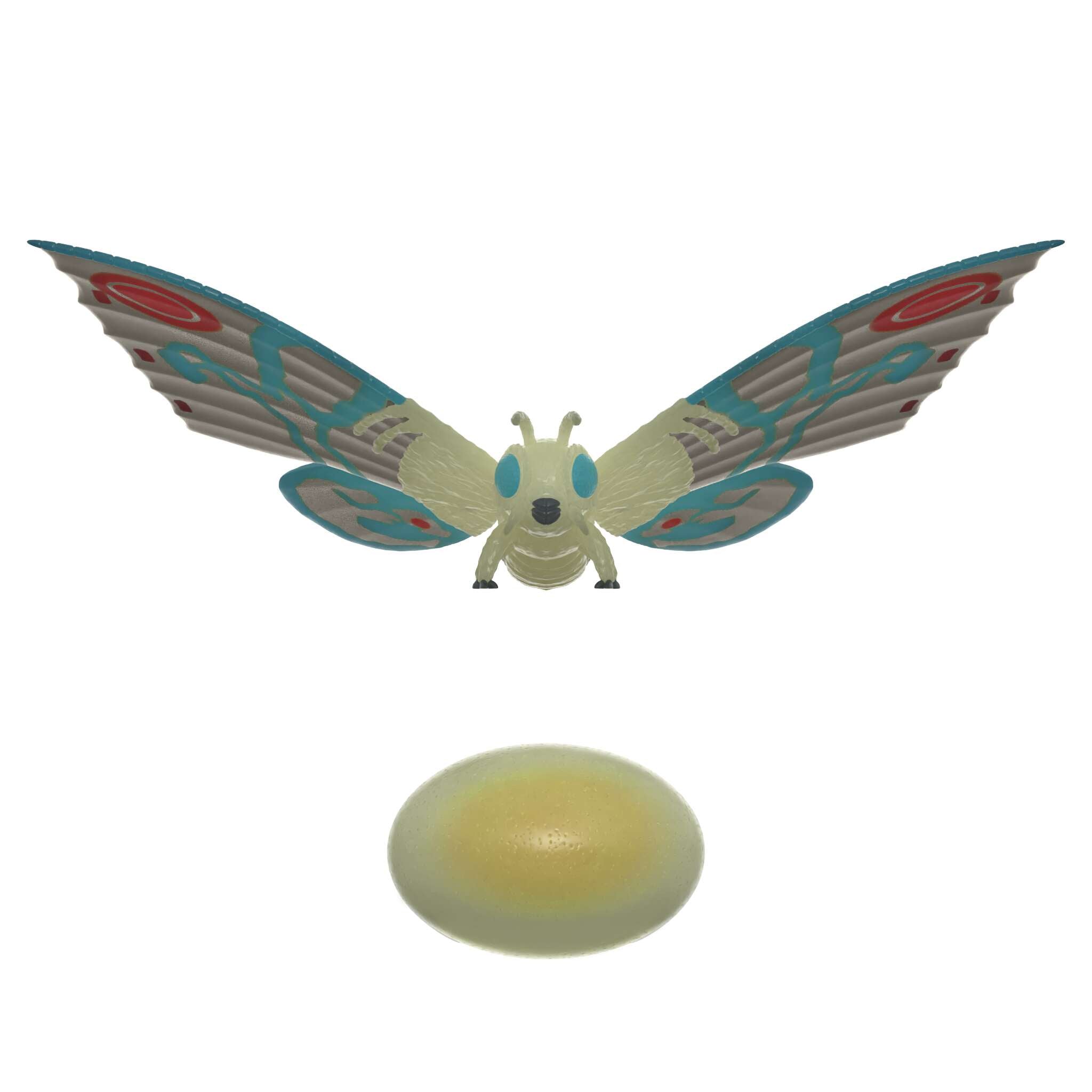 Super7 ReAction Mothra Rodan Glow set 2 figurine fosforescente