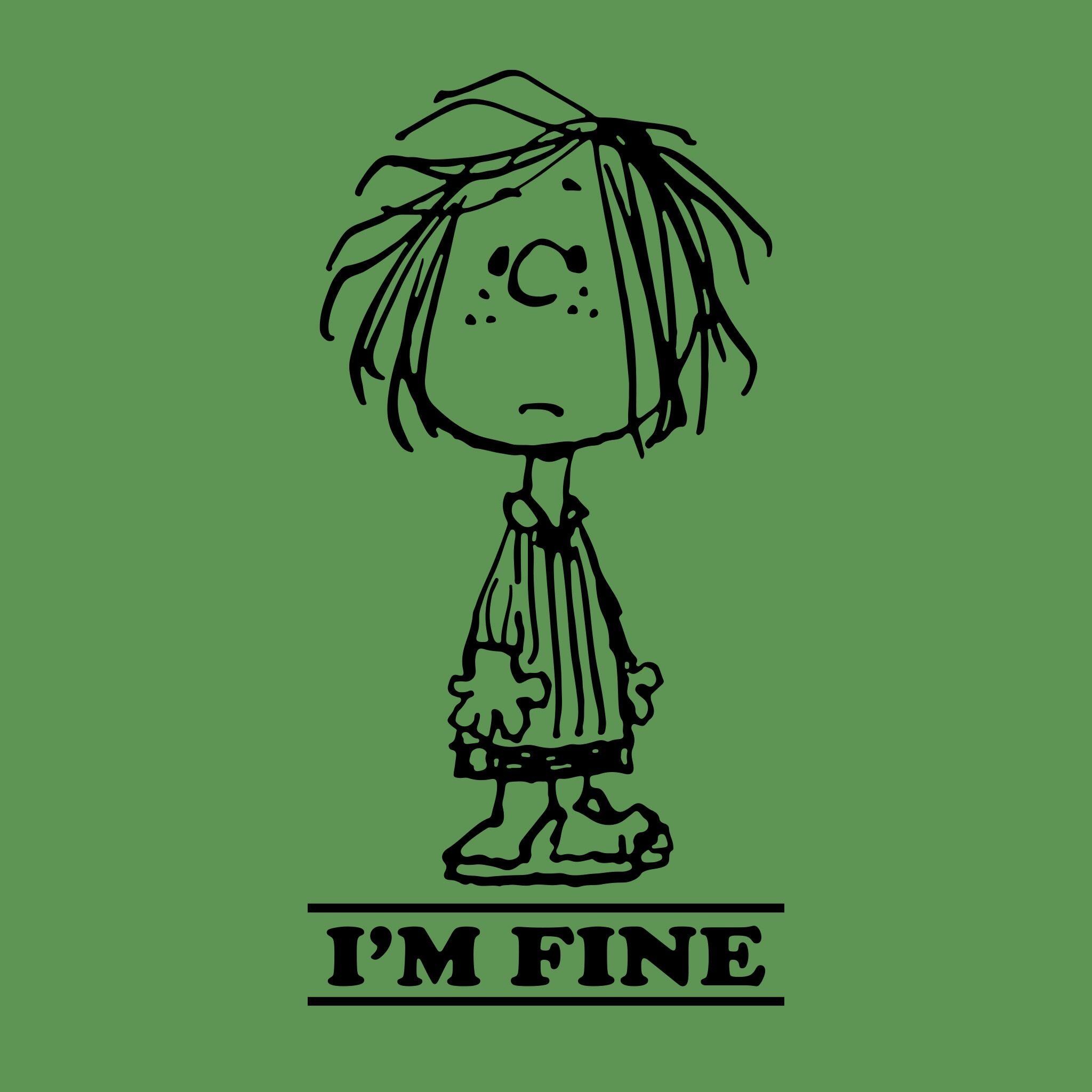 Super7 Peanuts Peppermint Patty I'm Fine tricou verde