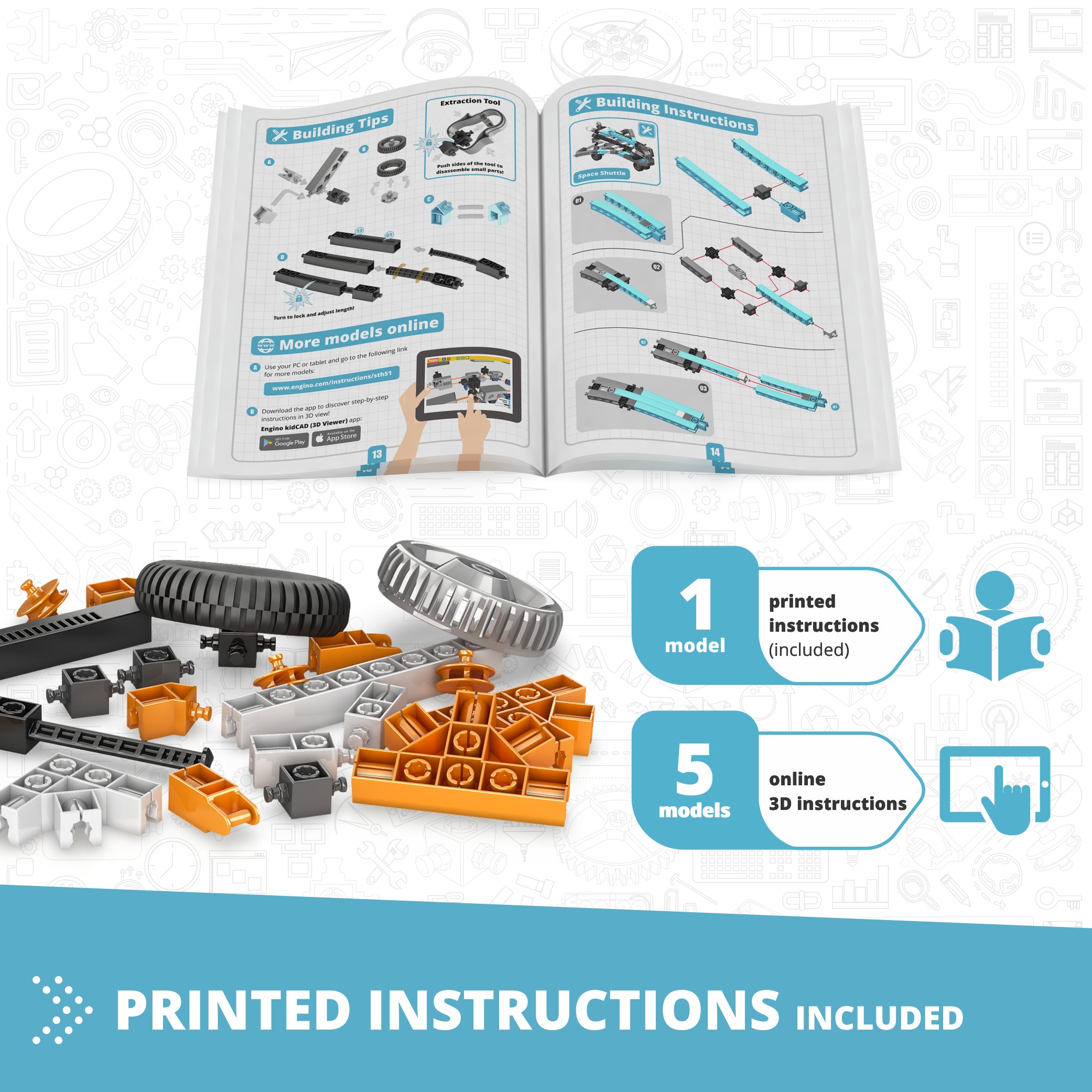 Engino Discovering STEM Astronomy set constructie spatiu 6 modele