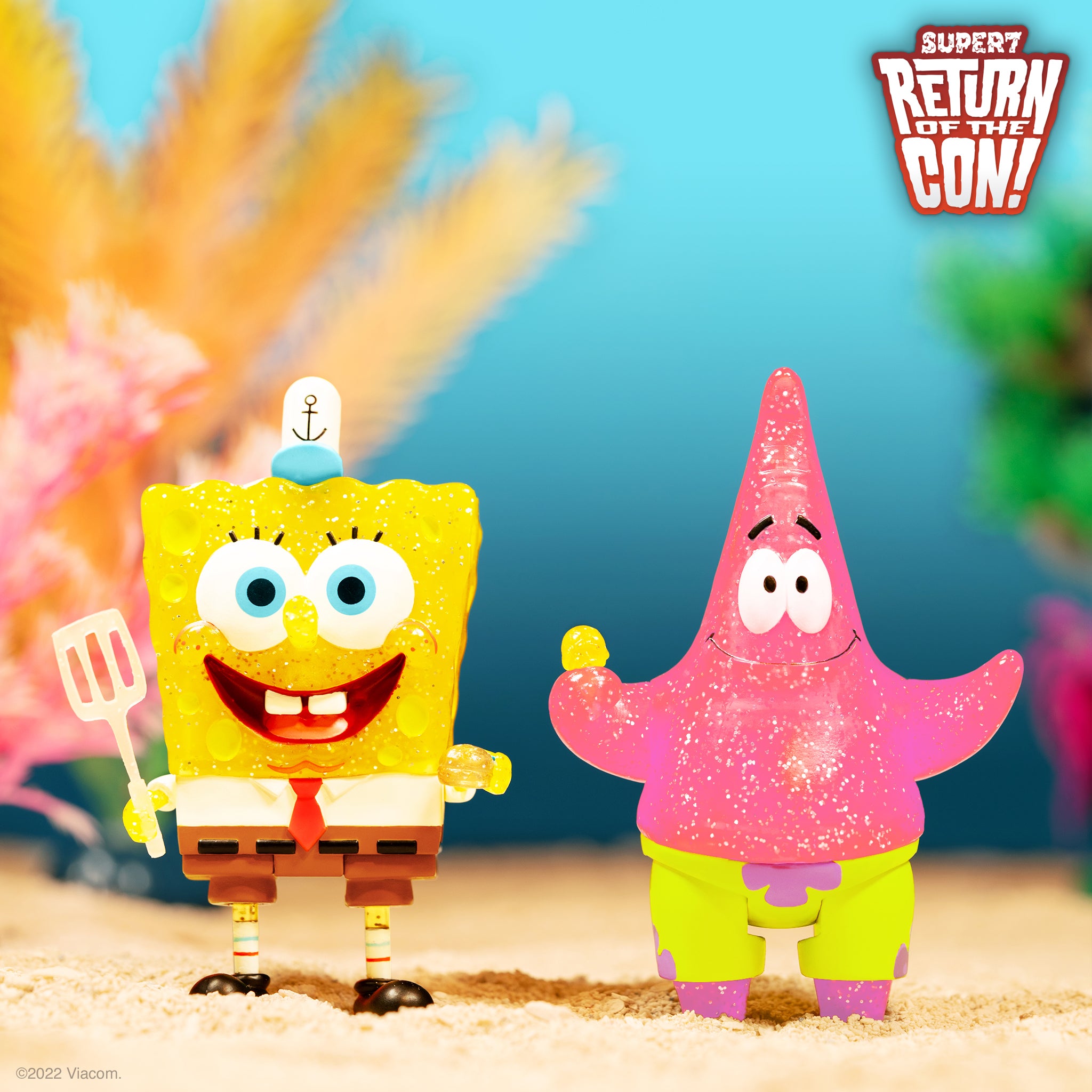 Super7 SpongeBob Patrick BFF set 2 figurine glitter