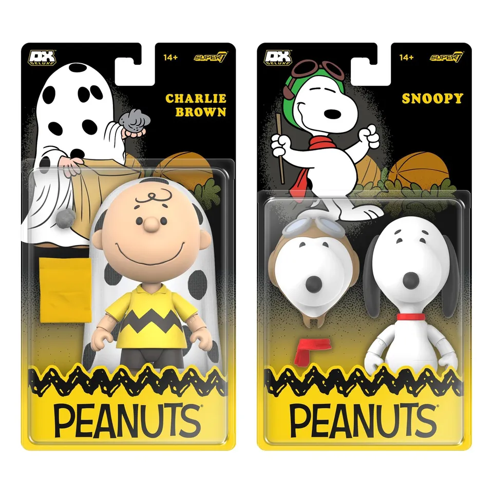 Super7 Peanuts Deluxe Charlie Brown Ghost Snoopy set 2 figurine