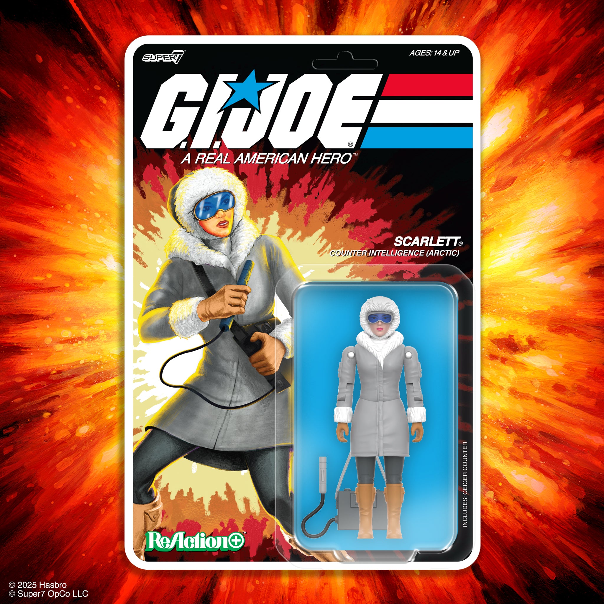 Super7 G.I. Joe ReAction+ Arctic Scarlett figurina 3.75 inch