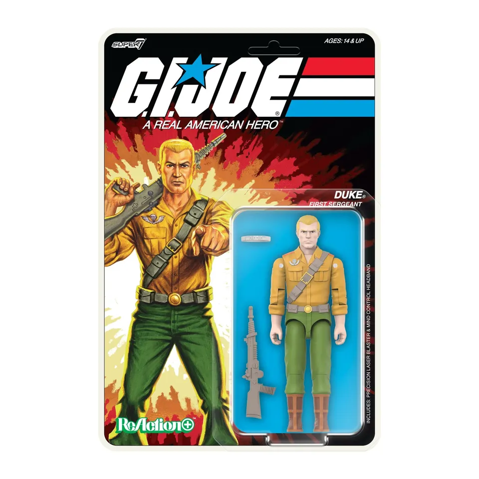 Super7 G.I. Joe ReAction+ Duke Cartoon figurină 9,5 cm