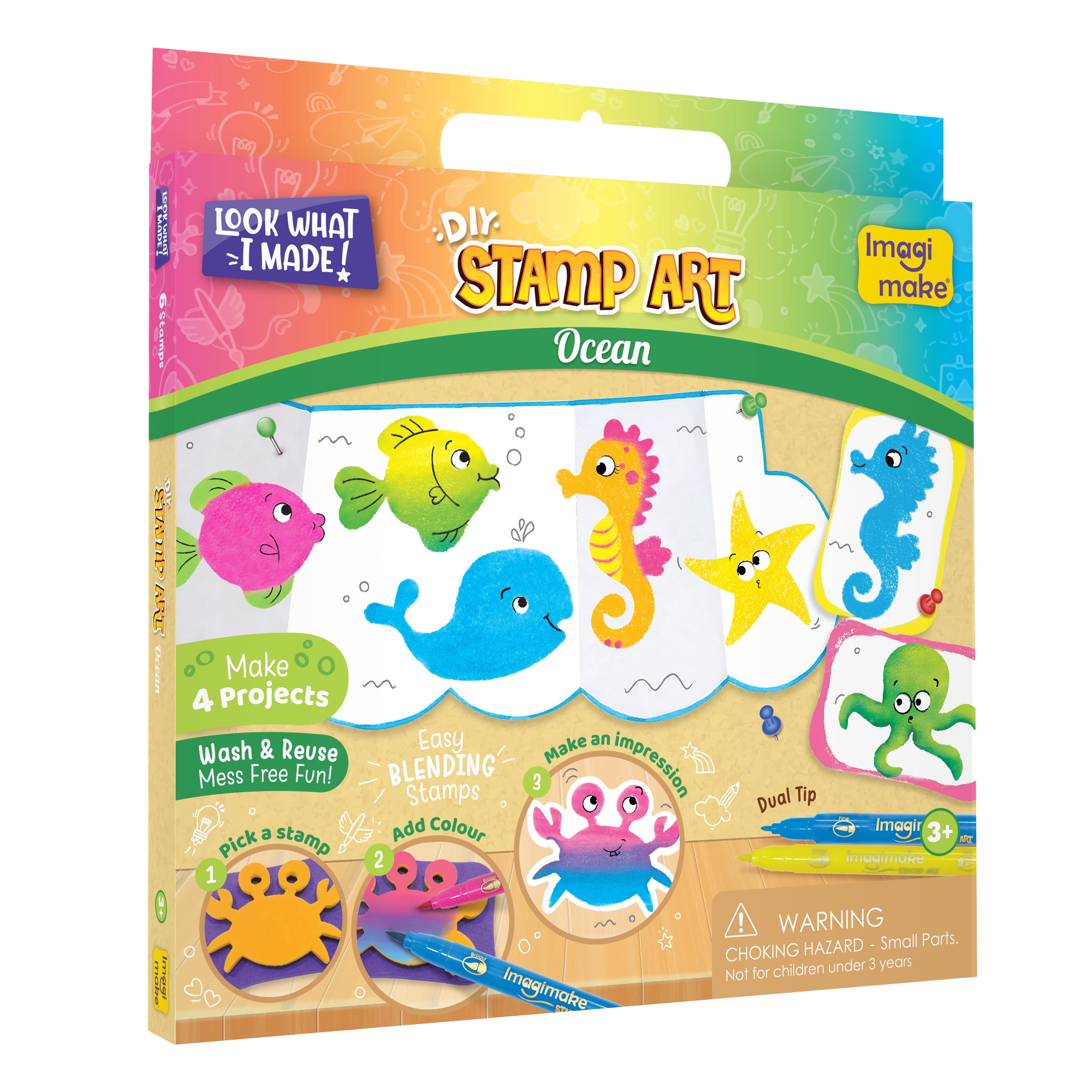 Imagimake Stamp Art Ocean set stampile 6 piese 3+ ani