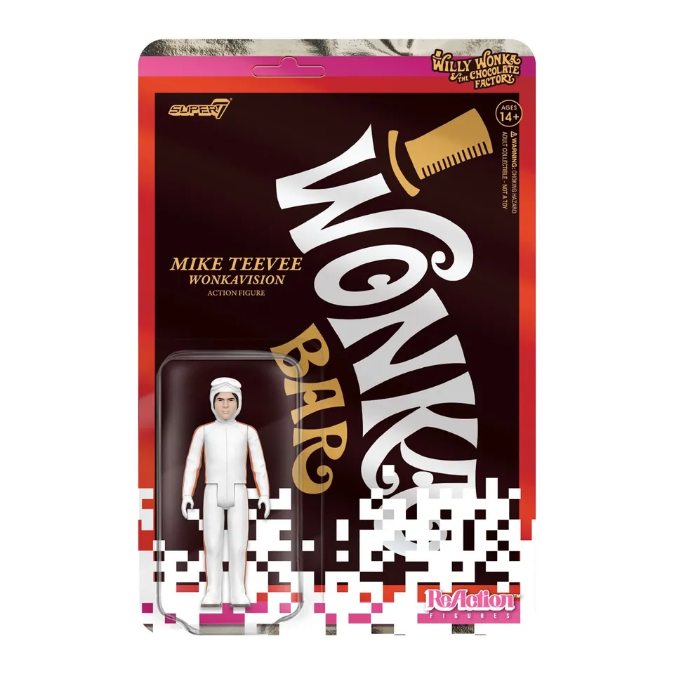 Super7 Willy Wonka Mike Teevee costum alb figurina 9,5cm