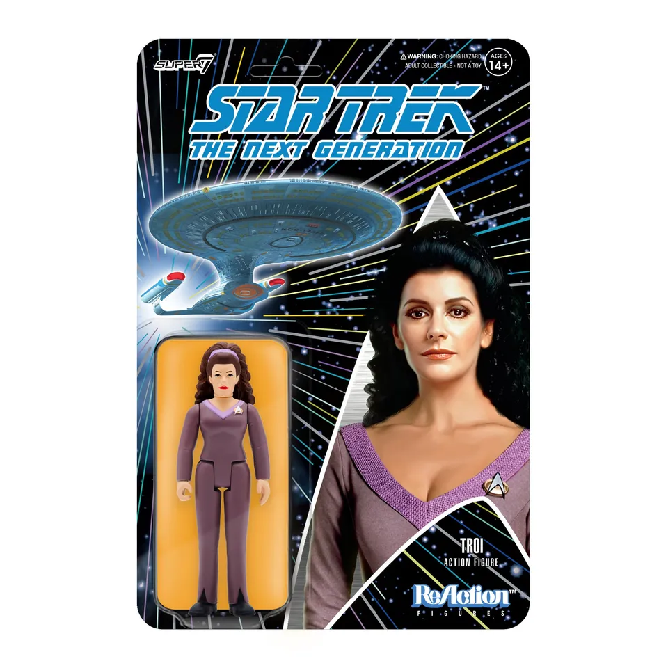 Super7 Star Trek TNG Counselor Troi figurina 9,5 cm uniforma mov