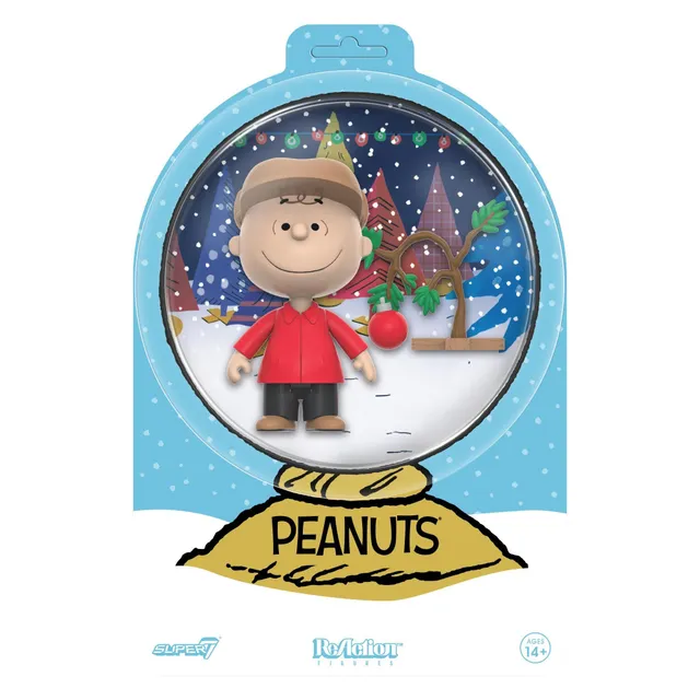 Super7 Peanuts ReAction Charlie Brown and Sad Tree figurine set cu brad
