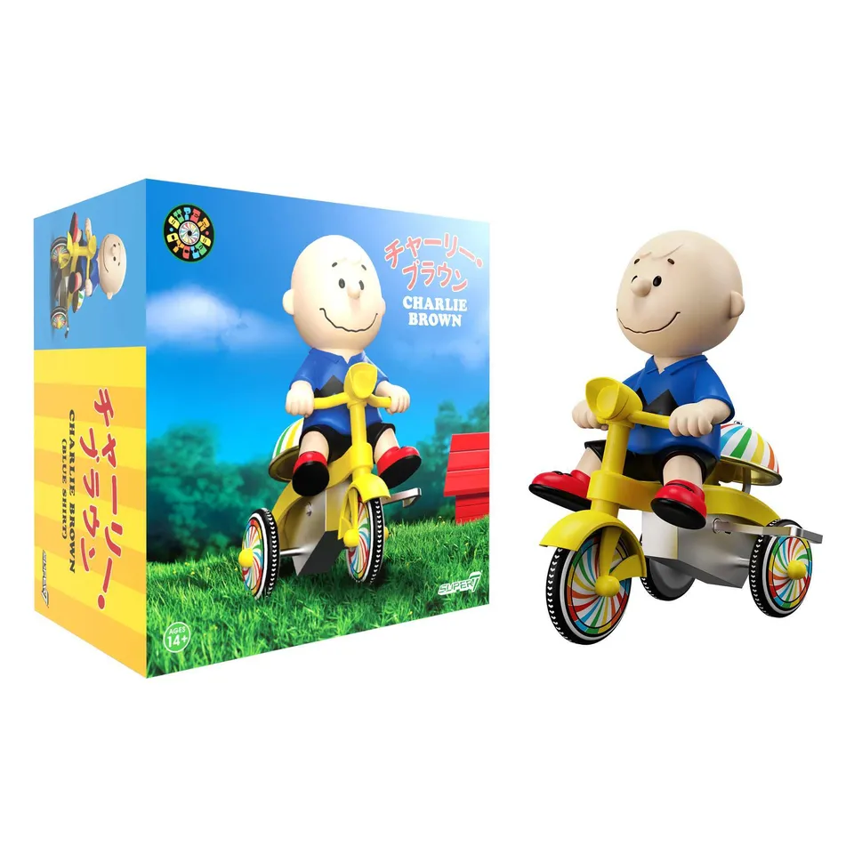 Super7 Super Cycles Peanuts Charlie Brown tricicleta albastra