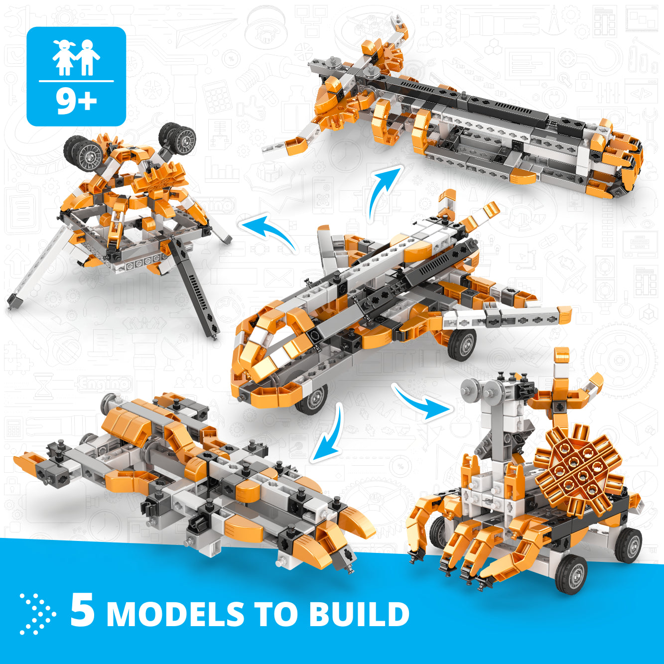 Engino Inventor Mechanics Space Shuttle set 174 piese 9+