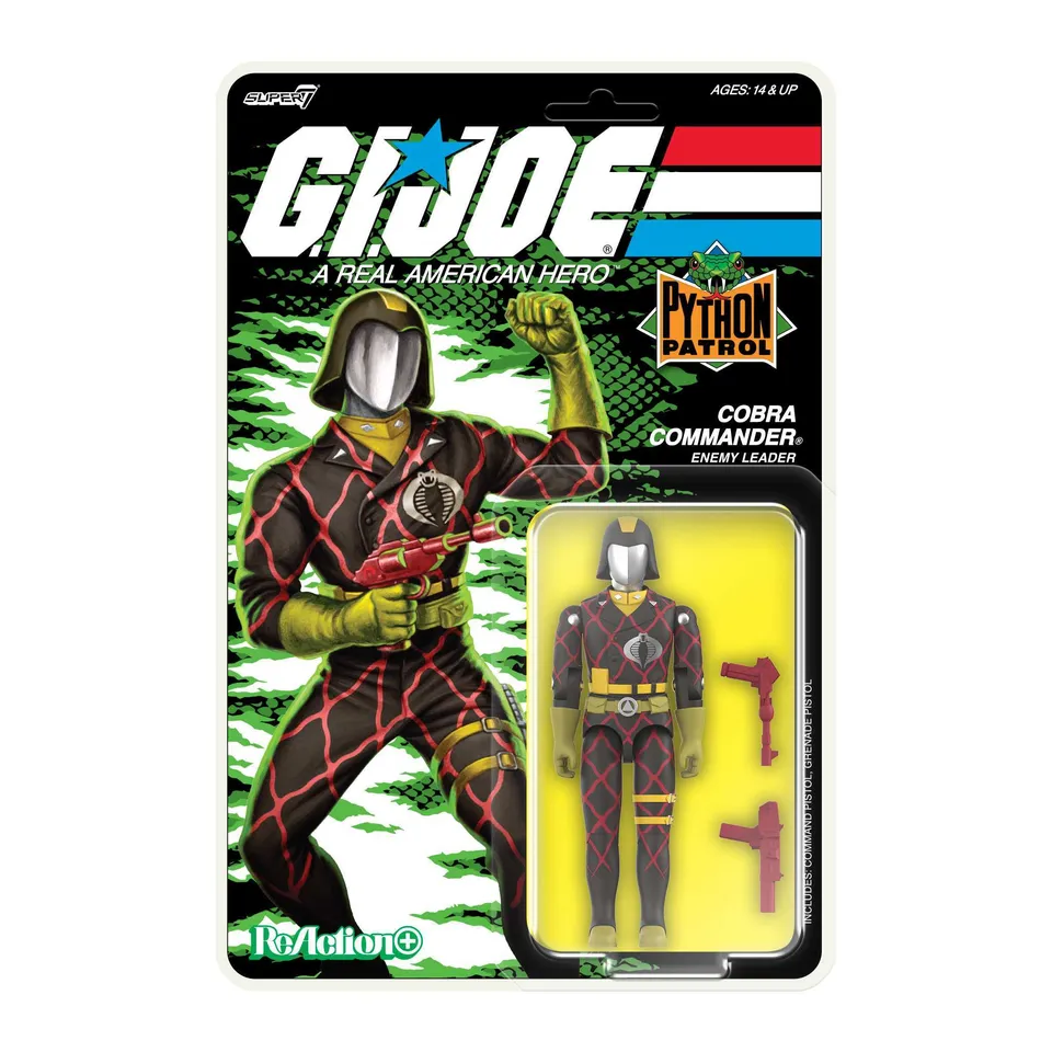 Super7 G.I. Joe ReAction+ Cobra Commander Python Patrol figura