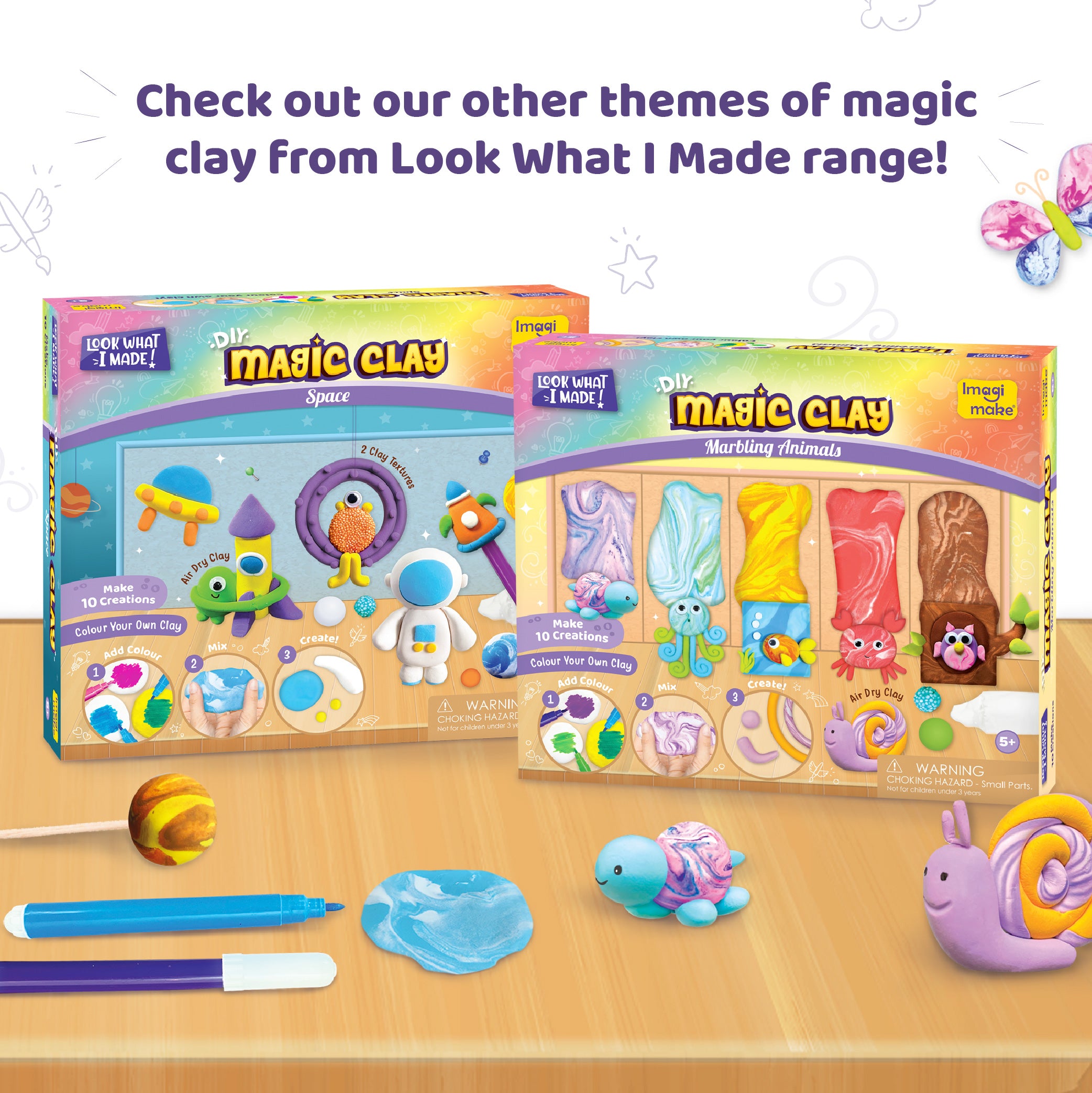 Imagimake Magic Clay Unicorn plastilina 10 creatii
