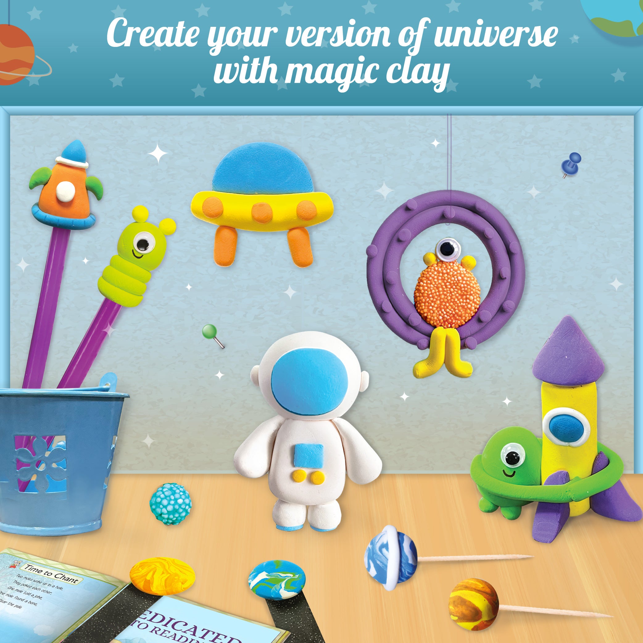 Imagimake Magic Clay Space plastilină copii spațiu