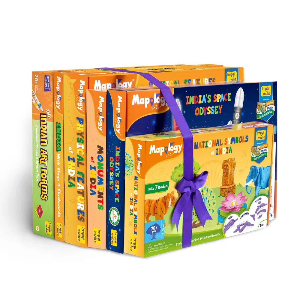 Imagimake Mapology India Discovery Pack puzzle 6 în 1