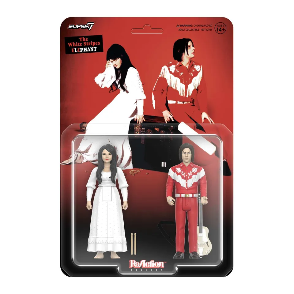 Super7 White Stripes Elephant figurine set 2 piese