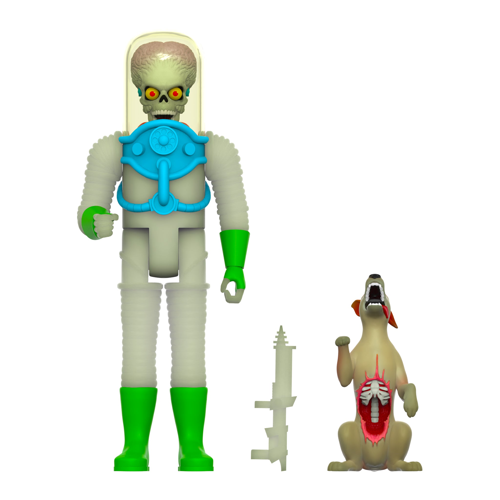 Super7 ReAction Mars Attacks figurina Glow Destroying a Dog