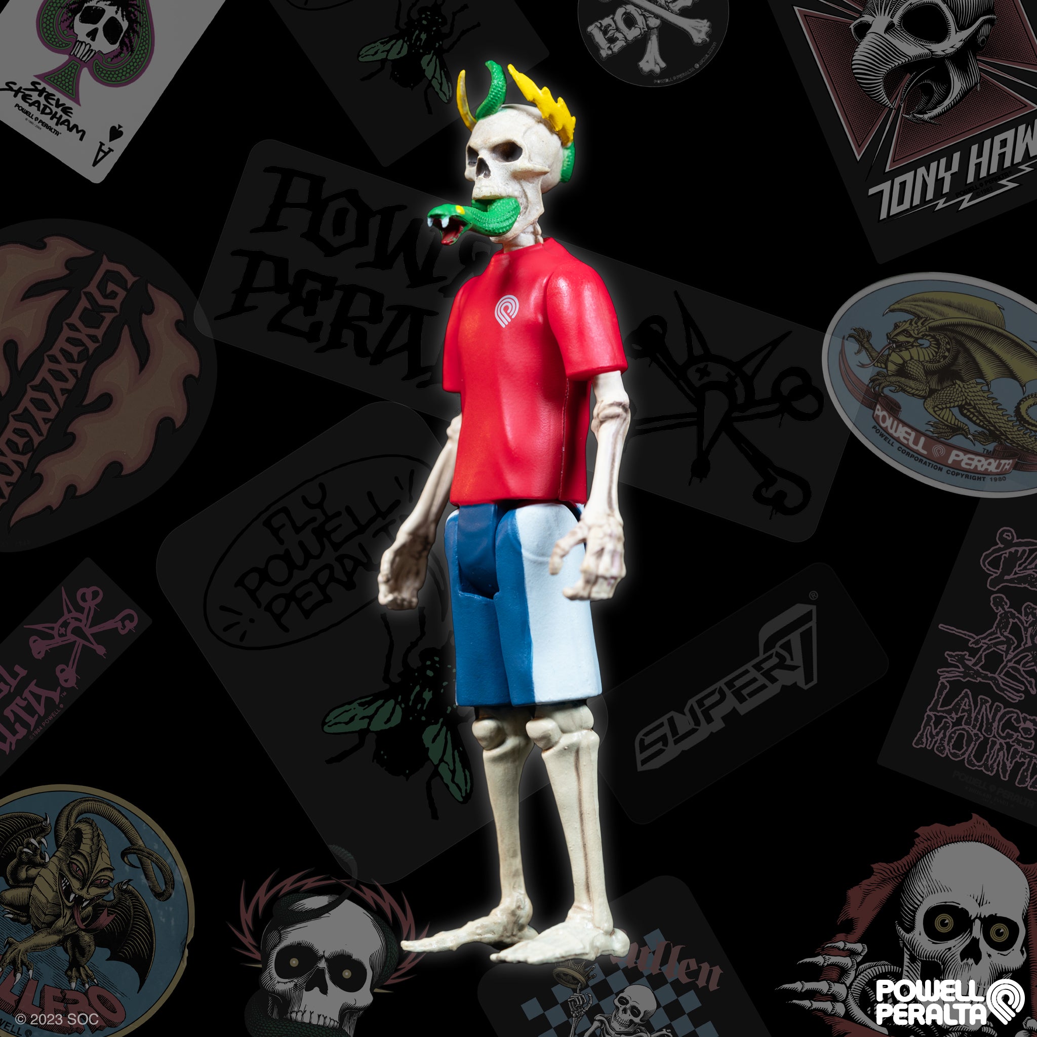 Super7 Powell-Peralta ReAction Mike McGill figurină 9,5 cm schelet