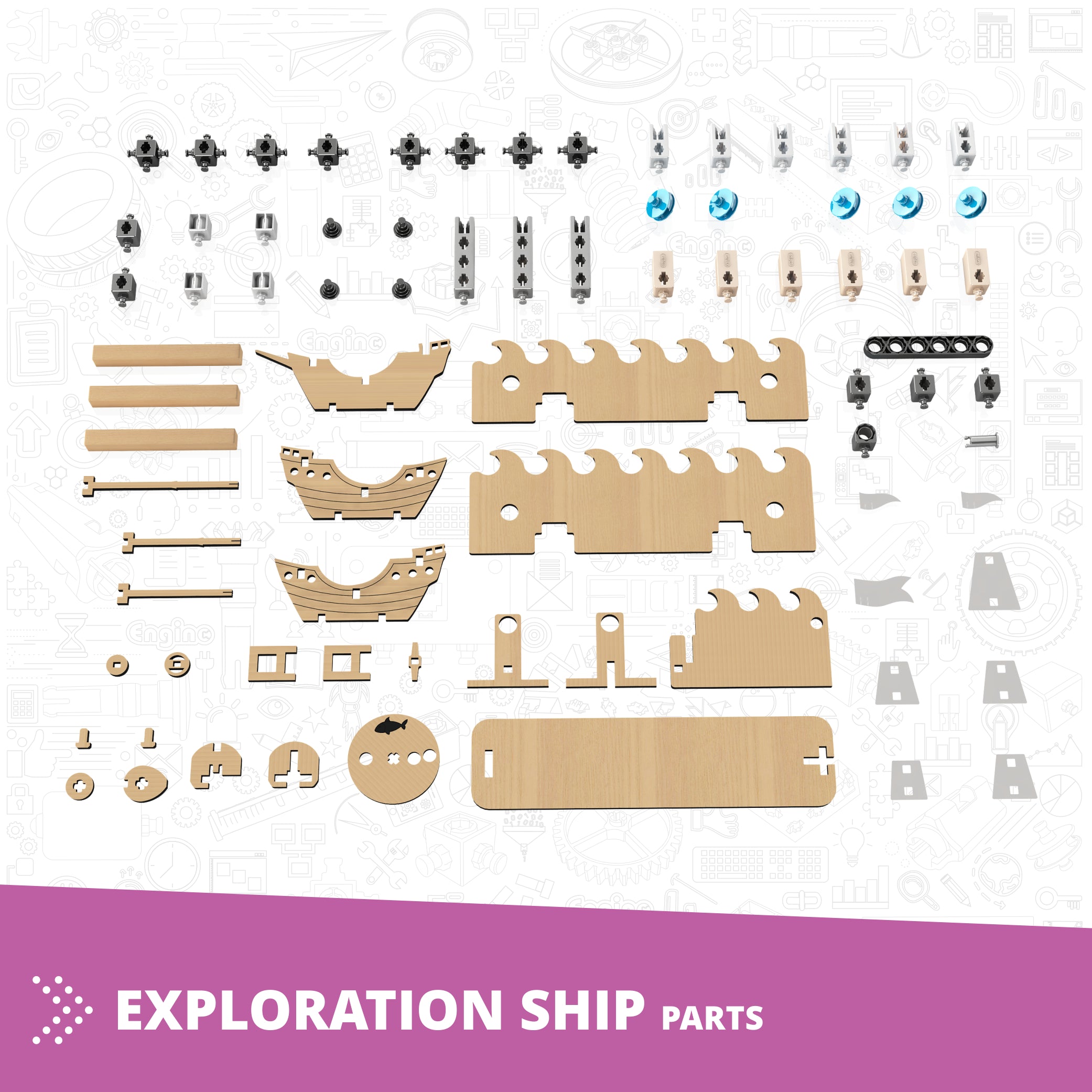 Engino Makerspace Exploration Ship kit constructie nava 8+
