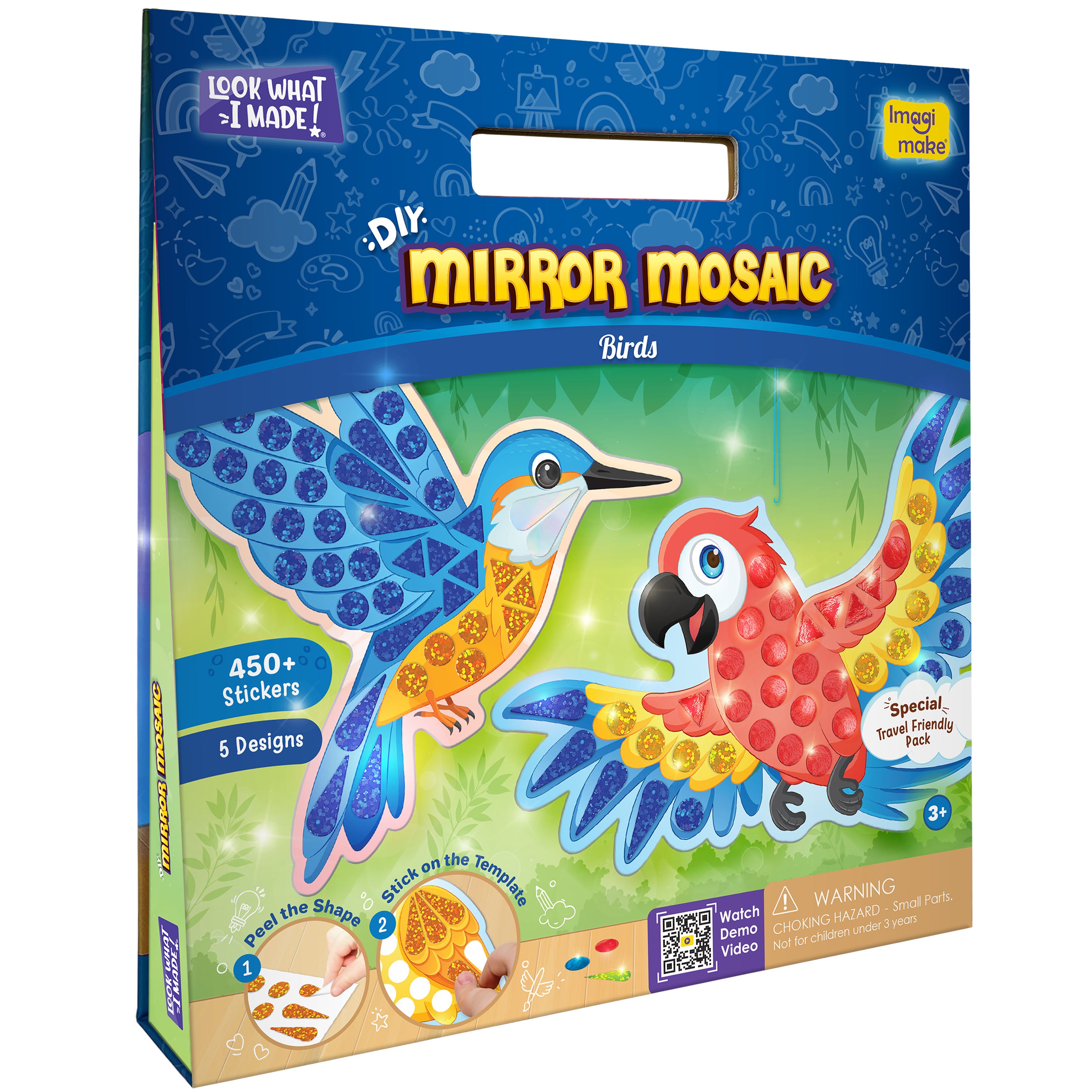 Imagimake Mirror Mosaic Birds set mozaic pasari sclipitoare