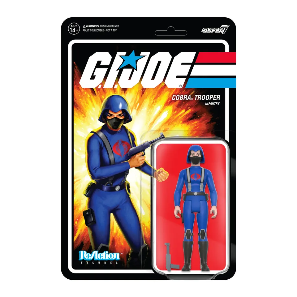 Super7 G.I. Joe ReAction Wave 4 Cobra Trooper figurina par scurt roz