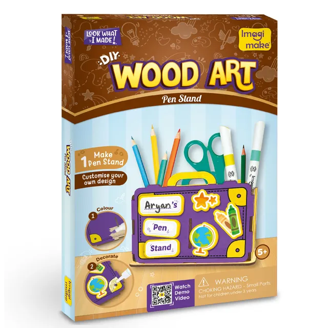 Imagimake Wood Art suport creioane lemn DIY