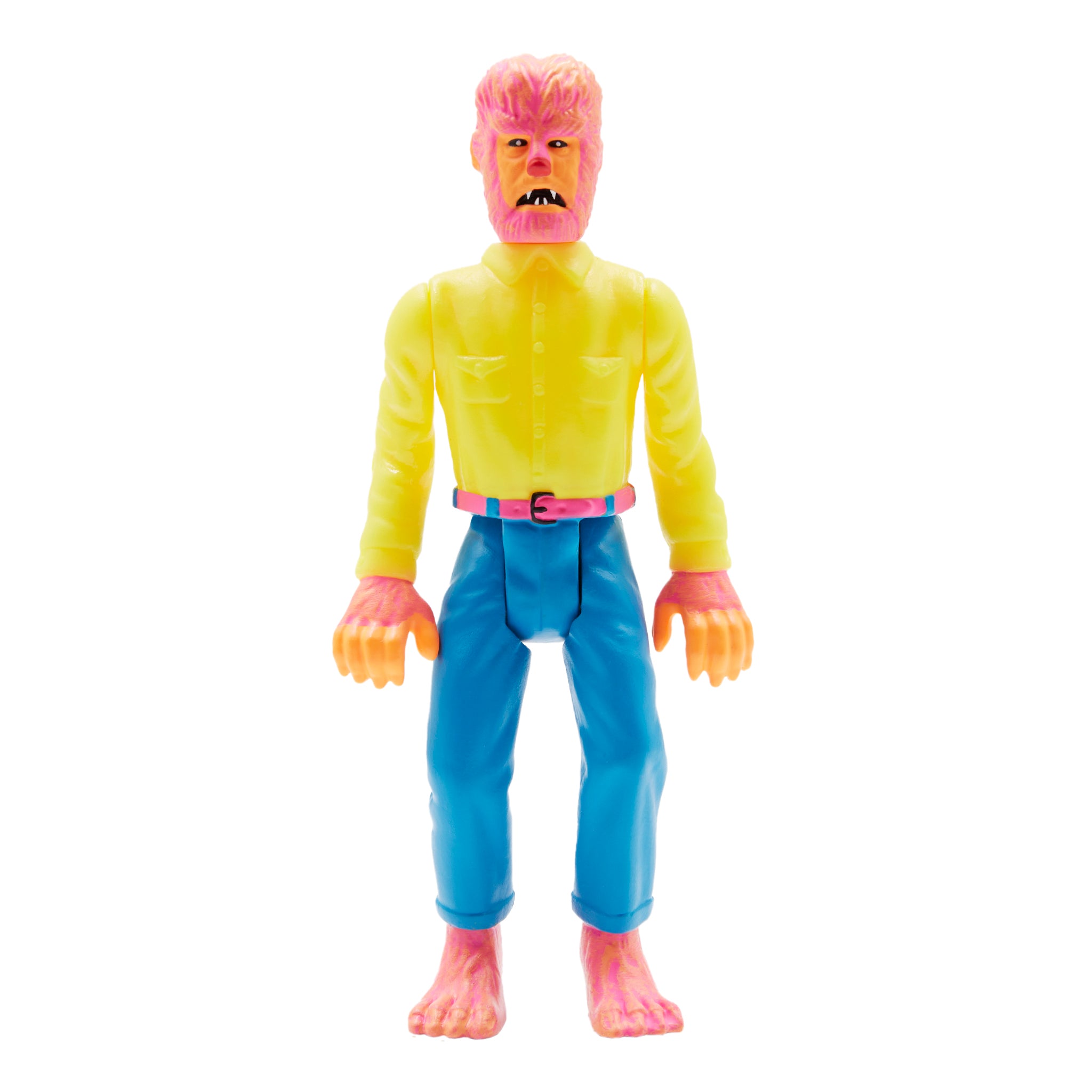 Super7 ReAction Wolf Man figurina Costume Colors neon